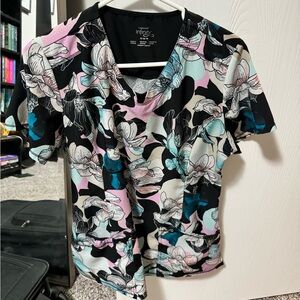 Infinity Patterned Scrub Top